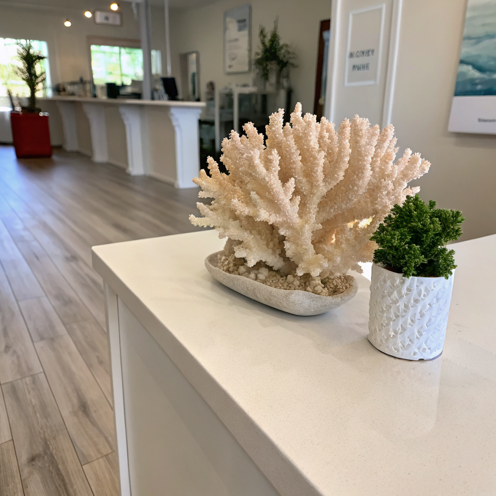 Soft coral interior accent
