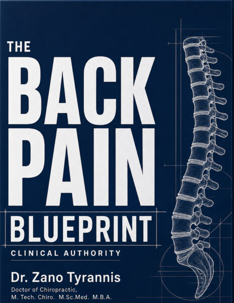 The Back Pain Blueprint by Dr Zano Tyrannis, book cover
