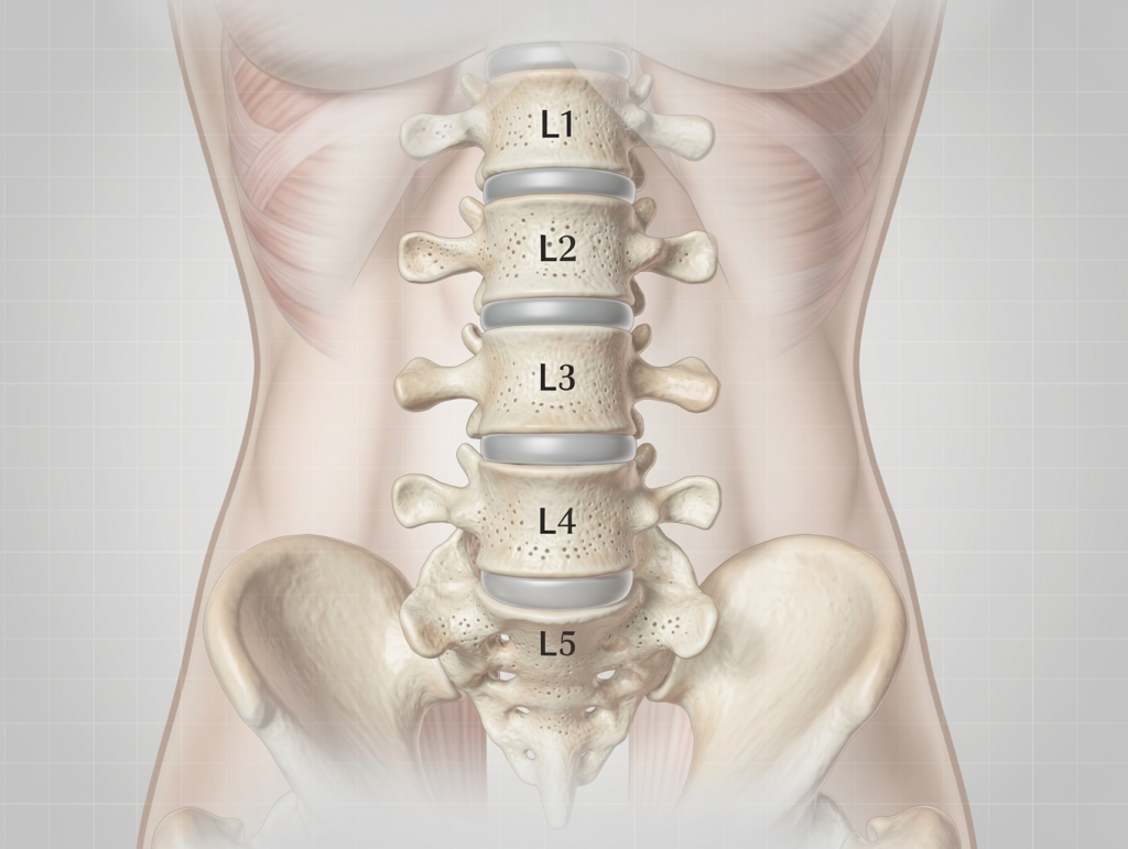 Lumbar spine illustration